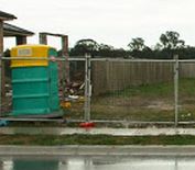 toilet and fence